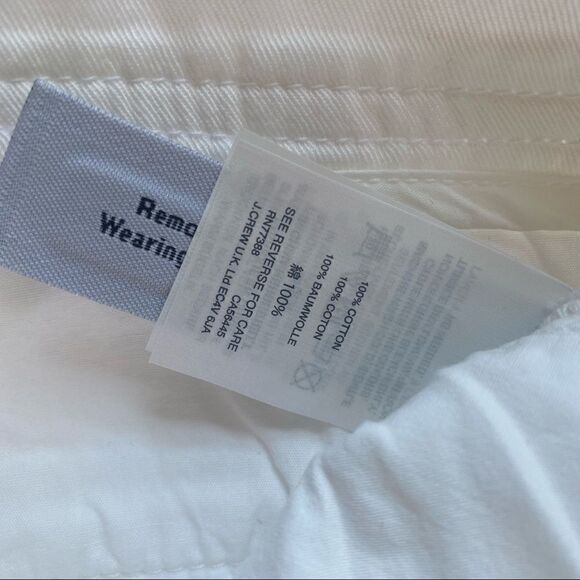 J. Crew Sunday Slim 100% cotton Chino pants White new - Picture 5 of 8